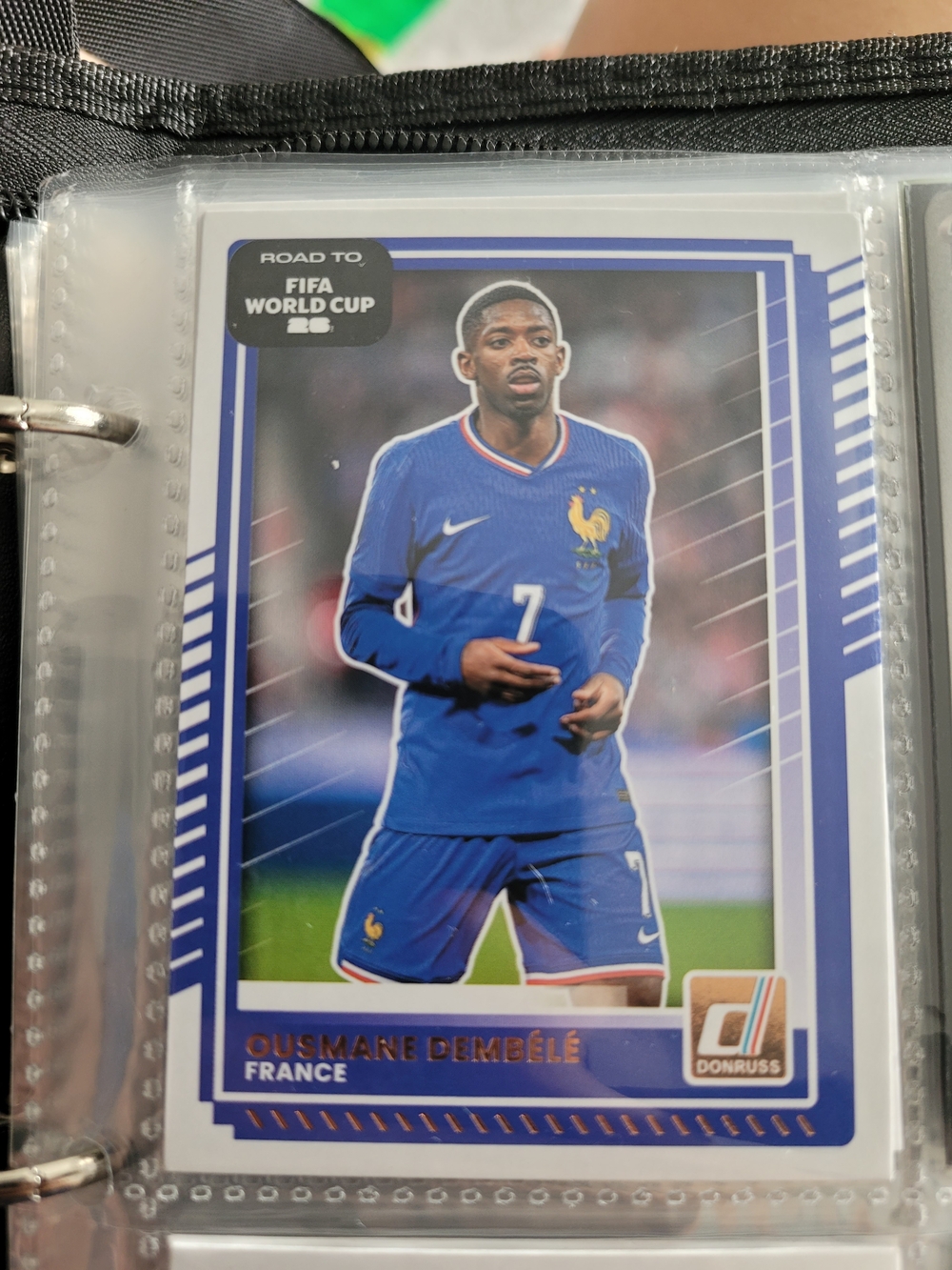 Panini Blue France Soccer Card Ousmane Dembélé